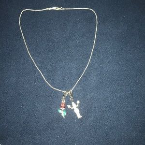 Beauty and the beast charm necklace